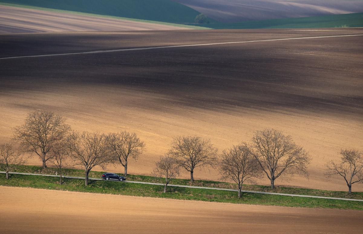 Landschaft mit Häusern