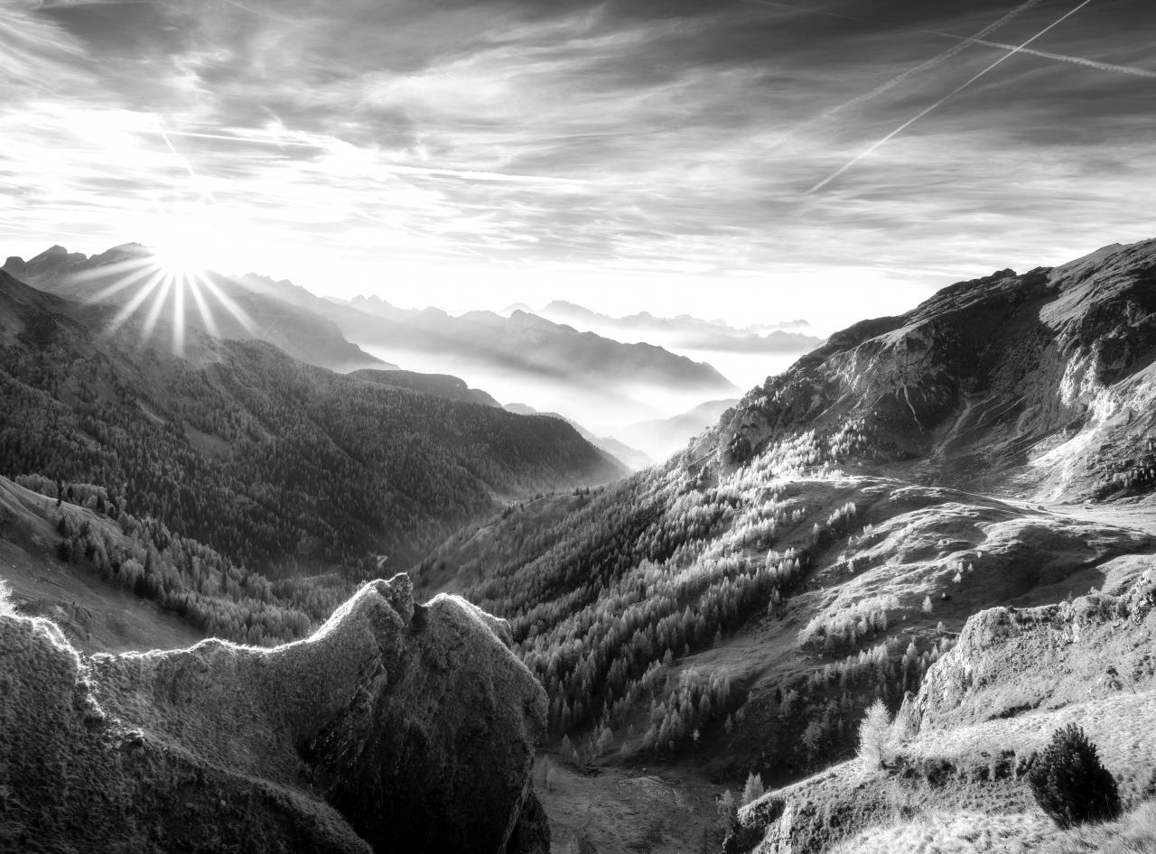 Landschaft schwarz & weiß