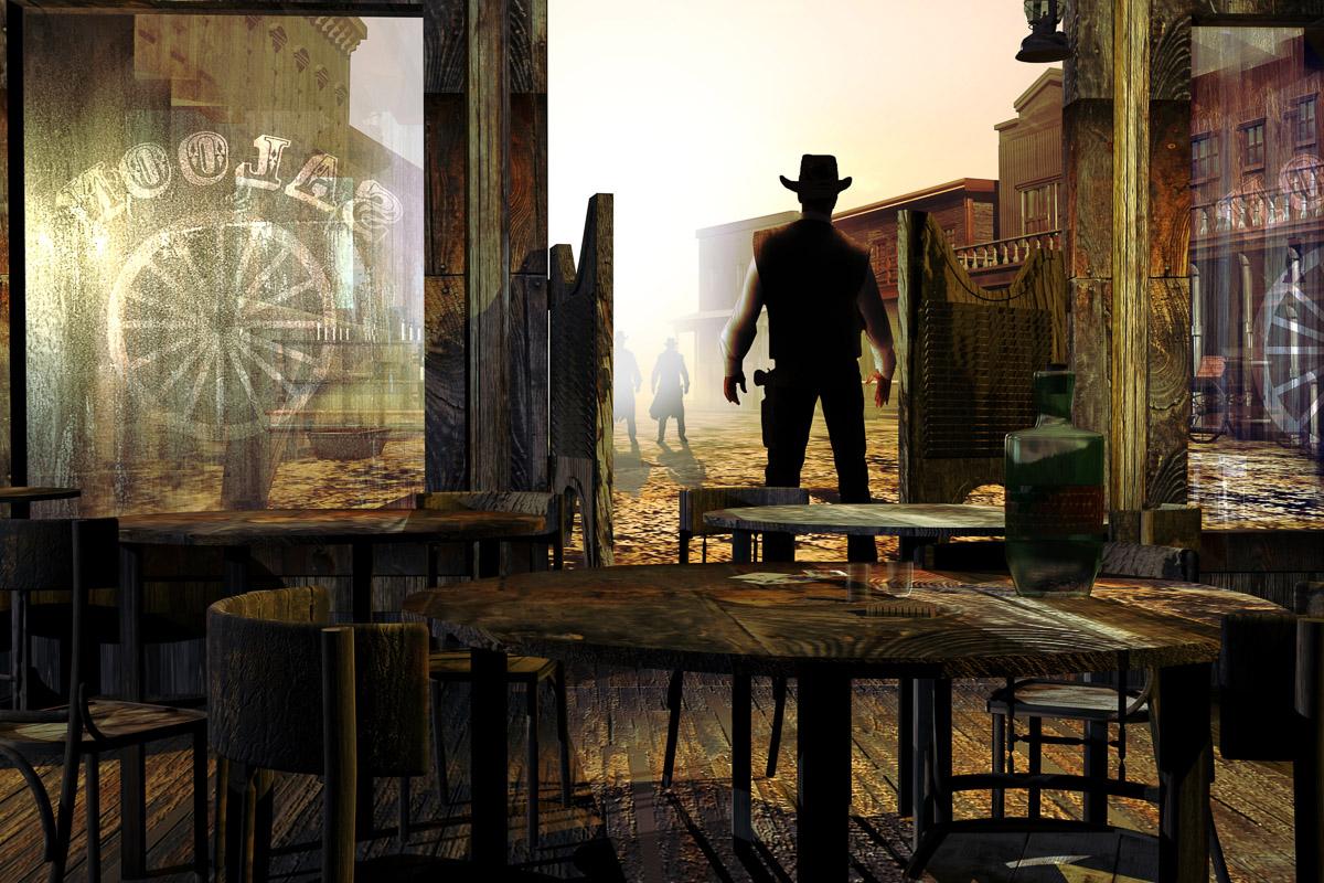 Cowboy im Saloon