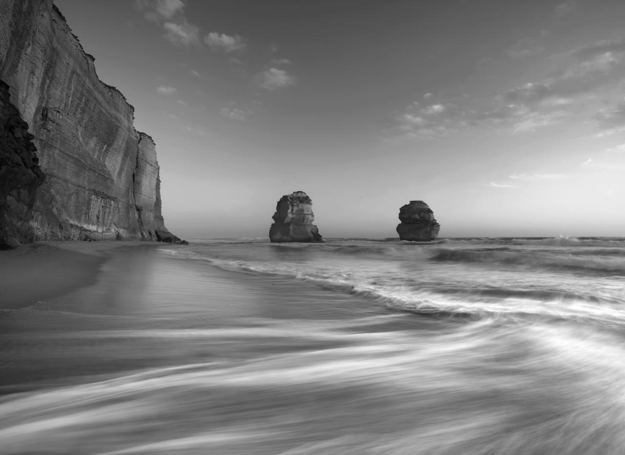 Strand Schwarz & Weiß