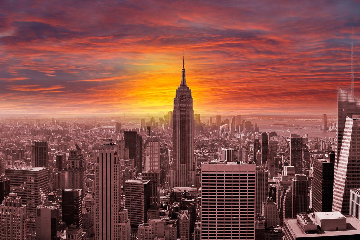 New York bei Sonnenuntergang