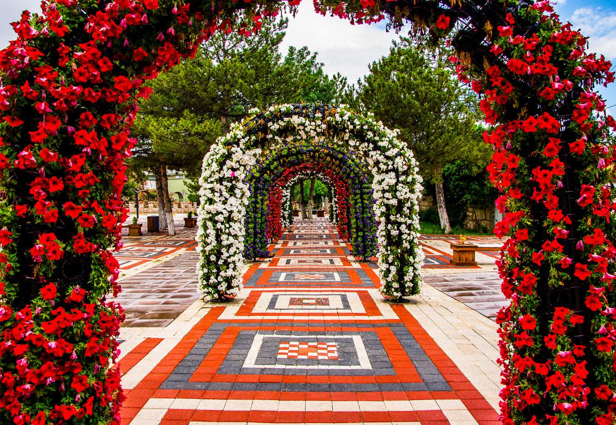 Blumenbögen Weg