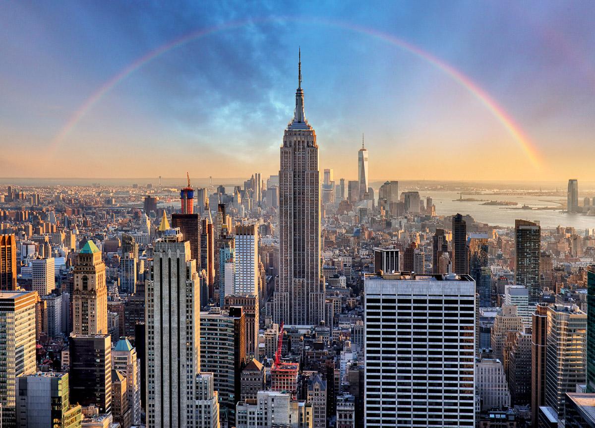 New York mit Regenbogen