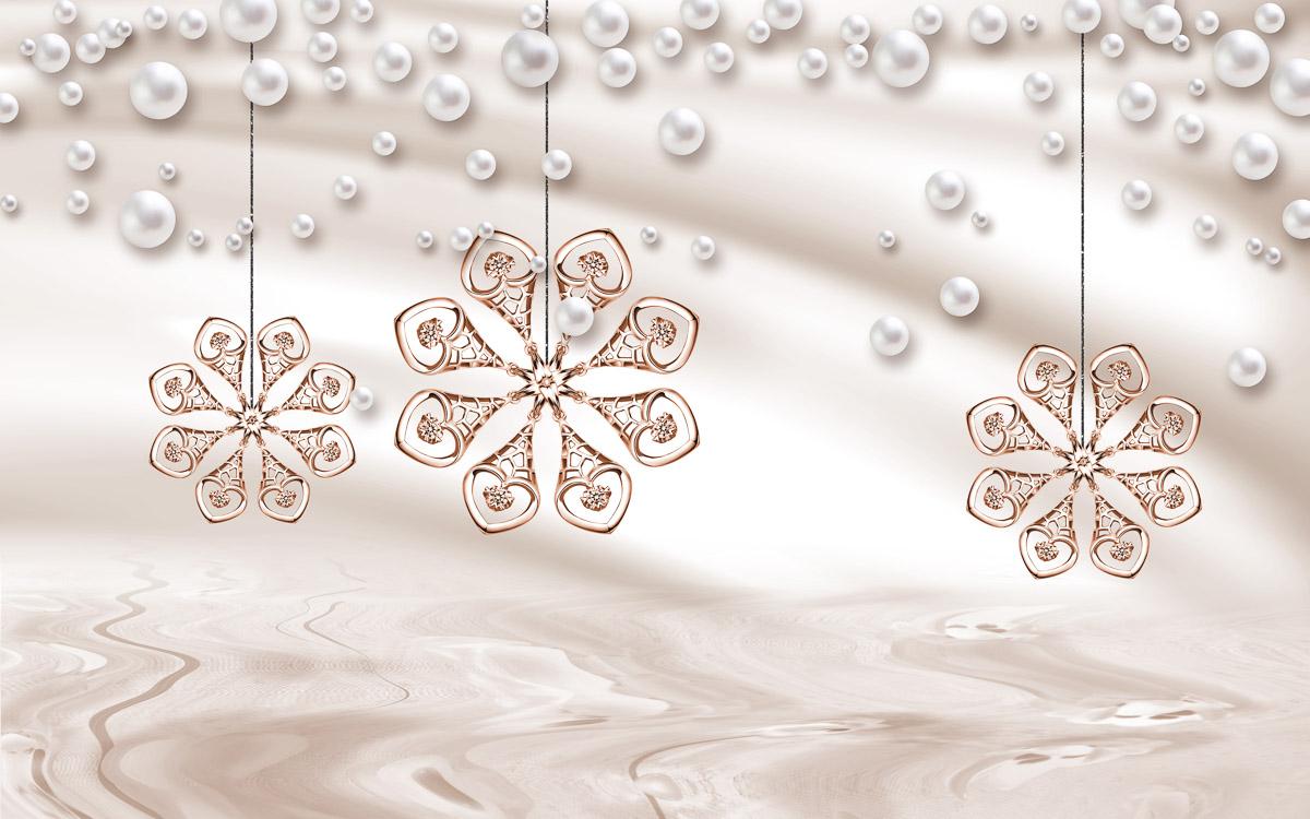 Muster mit Schneeflocken