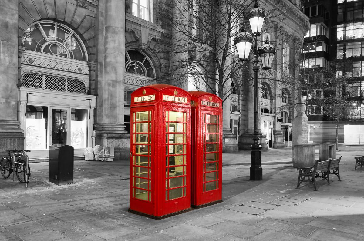 Telefonzellen Schwarz & Wei0
