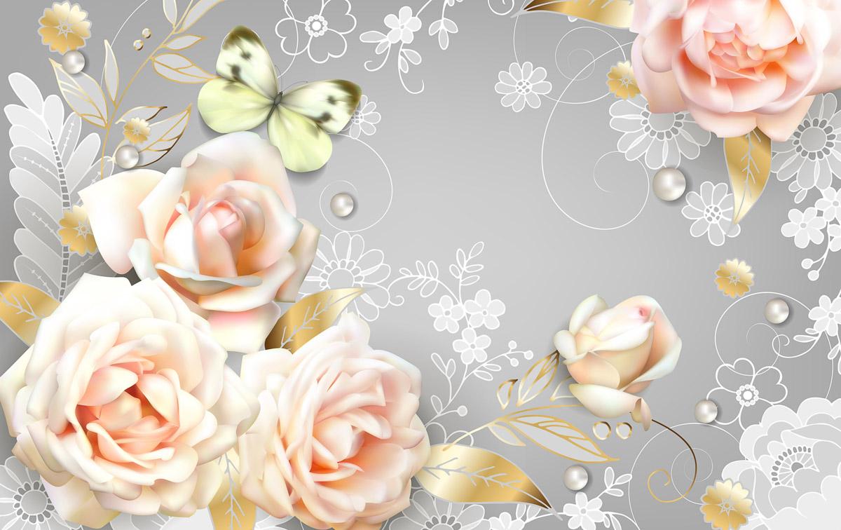 Blumen mit Schmetterling
