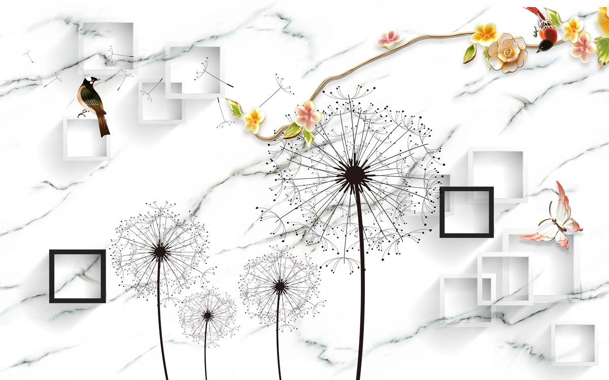 Muster mit Pusteblume