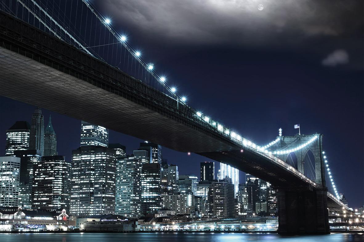 Brooklin Bridge bei Nacht