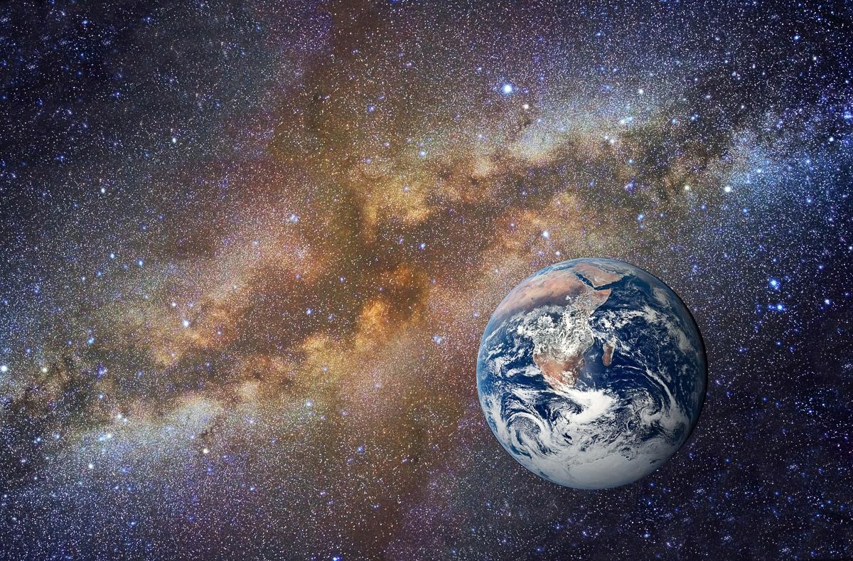 Universum mit Erde
